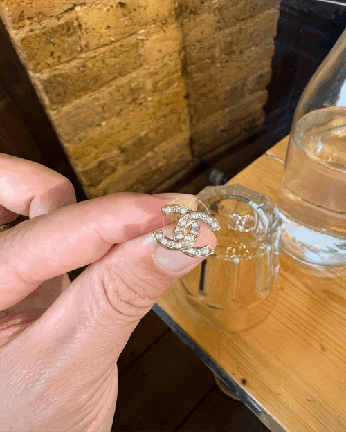 CHANEL ABB771 Classic Crystal and Pearl Earrings | 香奈兒 耳環 (金色)