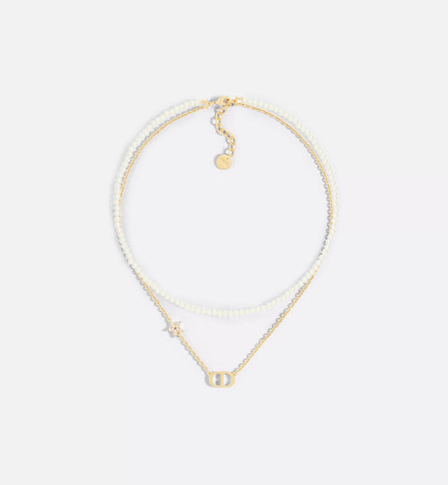 CHRISTIAN DIOR Petit CD Necklace | 迪奧 頸鏈 (金色)