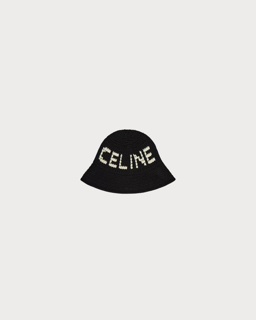 CELINE Beanie in crocheted cotton | 赛琳 冷帽 (黑色)