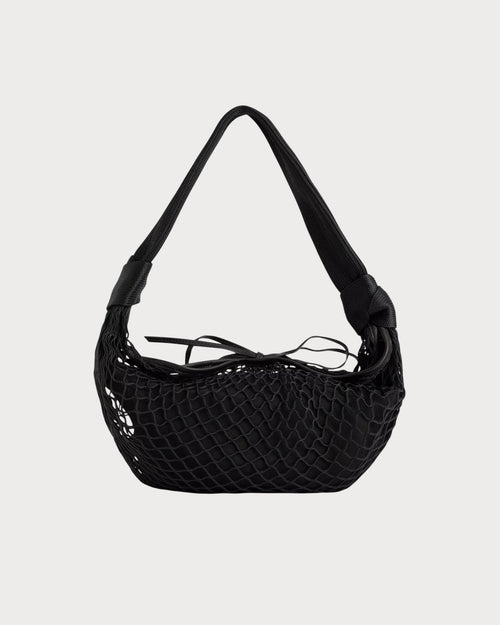 LEMAIRE Fortune Croissant Filt Woven and Leather Shoulder Bag | 手袋 (黑色)