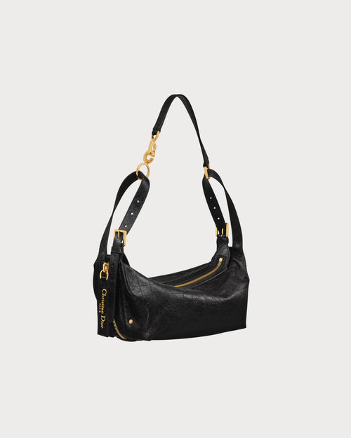 CHRISTIAN DIOR Small D-Journey Crinkled Calfskin Bag | 迪奧 手袋 (黑色)