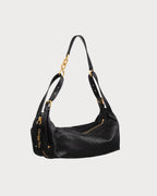 CHRISTIAN DIOR Medium D-Journey Crinkled Calfskin Bag | 迪奧 手袋 (黑色)