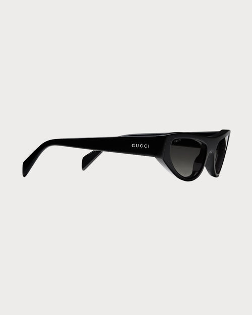 古驰 Cat-Eye Frame Sunglasses 醋酸酯太阳眼镜(黑色)