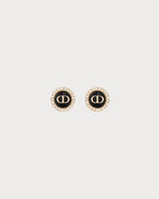 CHRISTIAN DIOR Petit CD Baroque Stud Earrings Gold-Finish Metal | 迪奥耳环(多色)
