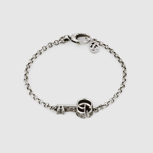 GUCCI GG Marmont Key Charm Bracelet | 古馳 手鏈 (銀色)