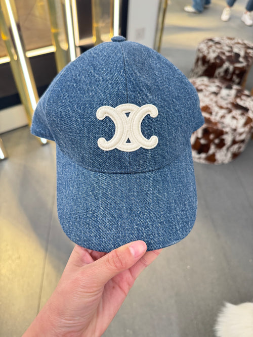 CELINE Triomphe Baseball Cap | Céline baseball cap (denim blue)