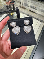 CHANEL Pearl Heart Earrings | Chanel Heart Earrings (Silver)