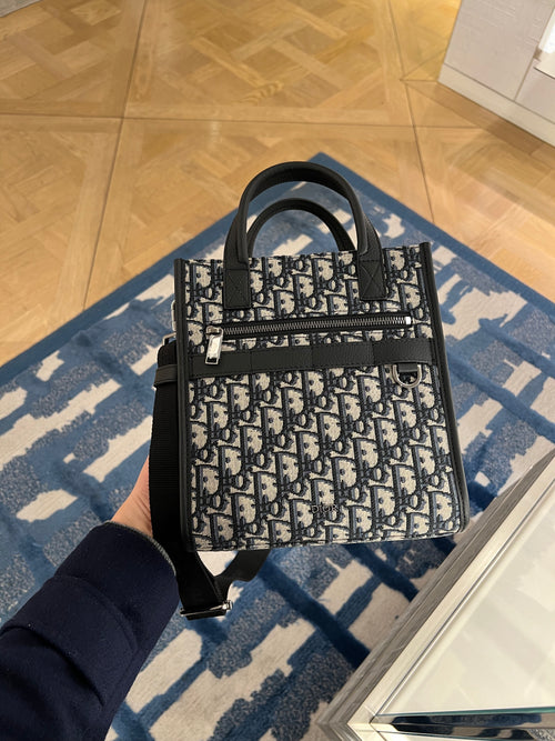 CHRISTIAN DIOR Men's Safari North-South Tote Bag | 迪奧 男仕手提袋 (藍色)