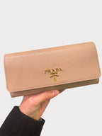 PRADA 1MH132 Long Wallet Calfskin(Pink)