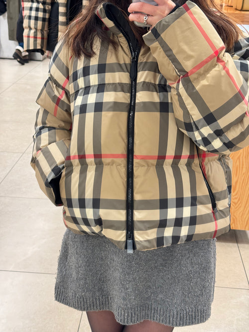 BURBERRY Check Coat Beige Color | Burberry Check Coat (Beige)