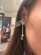 CHANEL Star and Pearl Drop Earrings | 香奈兒 耳環 (金色)