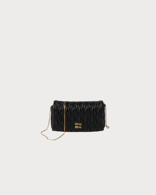 MIU MIU Matelasse Nappa Leather Mini-Bag | 缪缪 手袋 (黑色)