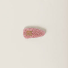 MIU MIU Shearling Hair Clip | 繆繆 髮夾 (Pink)
