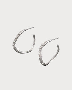 ALEXIS BITTAR Two Tone Pave Hoop Earring | Earrings (Multicolor)