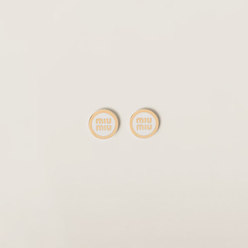 MIU MIU Enameled Metal Earrings | 繆繆 耳環 (多色)