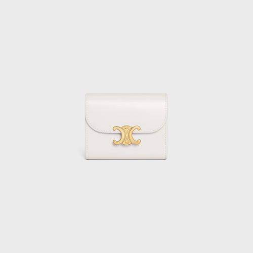 CELINE Small Wallet Triomphe Shiny Calfskin | 賽琳 牛皮凱旋門銀包 (多色)