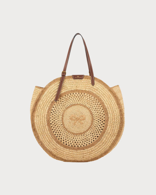 ANYA HINDMARCH Raffia Round Bow Tote | 安雅·希德瑪芝 草編圓形蝴蝶結托特包(天然色) - LondonKelly 英國名牌代購