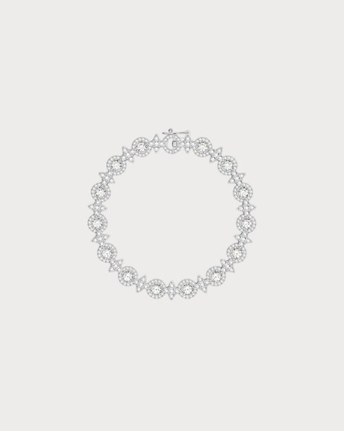 APM MONACO AB4872OX Pave Meteorites & Circles Bracelet | 鑲石流星與圓形手鏈 (銀色) - LondonKelly 英國名牌代購