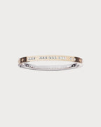 APM MONACO AB4961OXP TOI MOI Morse Code Bangle | 摩斯密碼手鐲 (銀/玫瑰金色) - LondonKelly 英國名牌代購