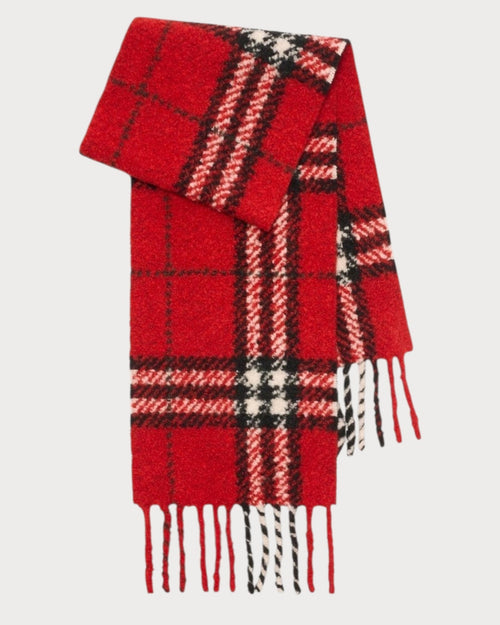 BURBERRY Check Alpaca Wool Blend Boucle Scarf Wool(Many) - LONDONKELLY 英国名牌代购