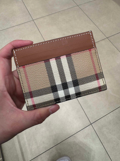 BURBERRY Check Card Case Calfskin(Archieve Beige) - LONDONKELLY 英國名牌代購