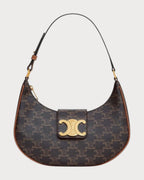 CELINE Ava Triomphe Bag Triomphe Canvas & Calfskin(Tan) - LONDONKELLY 英国名牌代购