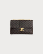 CELINE Large Celine Victoire Bag In Triomphe Canvas | 賽琳 手袋 (大碼/啡色) - LondonKelly 英國名牌代購