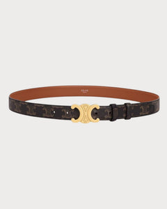 CELINE Medium 25MM Triomphe Belt in Triomphe Canvas | 賽琳 皮帶 (啡色) - LondonKelly 英國名牌代購