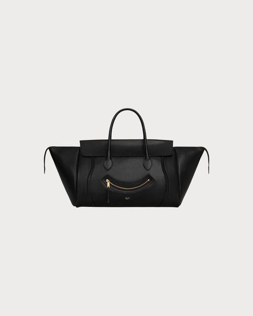 CELINE Medium Smiling New Luggage in Supple Shiny Lambskin | 賽琳 手袋 (黑色) - LondonKelly 英國名牌代購