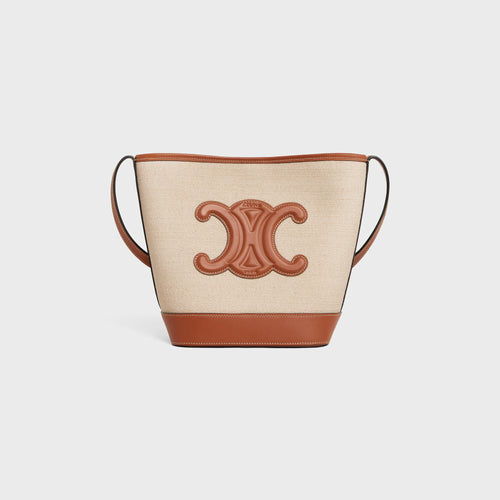 CELINE Small Bucket Cuir Triomphe In Textile | 賽琳 水桶袋 (啡色) - LondonKelly 英國名牌代購