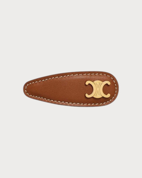 CELINE Triomphe Snap Hair Clip in Calfskin | 赛琳 发夹 (多色) - LONDONKELLY 英国名牌代购