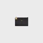 CELINE Zipped Card Holder Triomphe Charms In Grained Calfskin | 賽琳 卡套 (多色) - LondonKelly 英國名牌代購