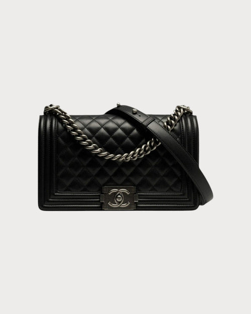 CHANEL A67085 Boy Chanel Grained Calfskin Medium | 香奈儿 手袋 (黑色) - LONDONKELLY 英国名牌代购