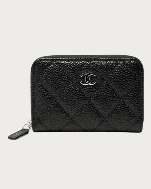 CHANEL AP0216 Classic Zipped Coin Purse Grained Calfskin | 香奈儿 拉链银包 (黑色) - LONDONKELLY 英国名牌代购