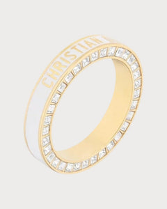 CHRISTIAN DIOR Dior Night Code Ring Gold - Finish Metal with White Crystals | 迪奥 戒指 (多色) - LONDONKELLY 英国名牌代购
