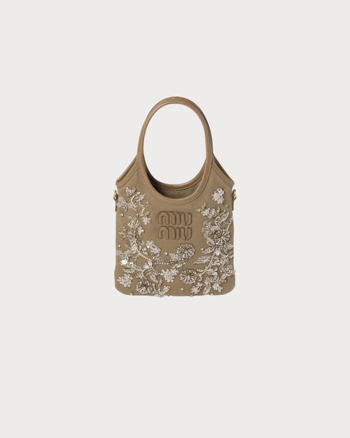 MIU MIU IVY Embroidered Gabardine Bag | Miu Miu Handbag (Multicolor)