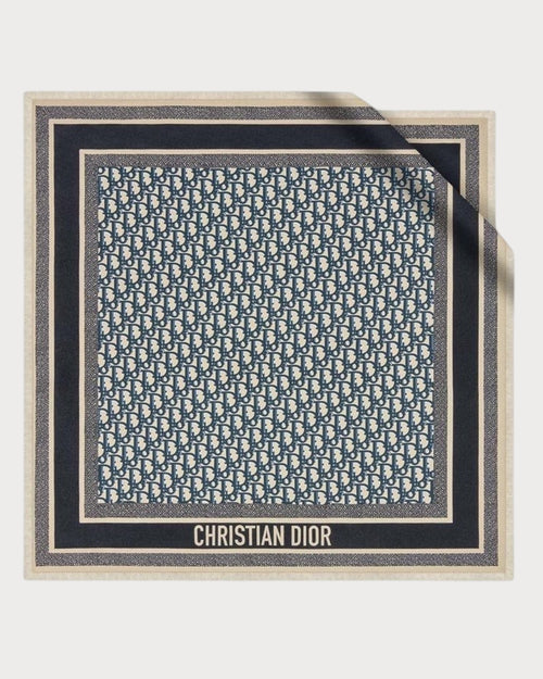 CHRISTIAN DIOR Oblique Diorwin 70 Square Scarf | 迪奥 老花丝巾 (蓝色老花)