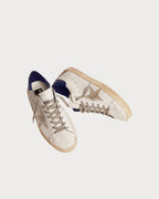 GOLDEN GOOSE Women's Super - Star with suede star and blue heel tab | 女款 Super - Star 搭配麂皮星星與藍色後跟標籤(藍色) - LondonKelly 英國名牌代購