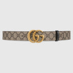 GUCCI GG Marmont Reversible Belt | 古驰 皮带 (3.7CM/啡黑色) - LondonKelly 英国名牌代购