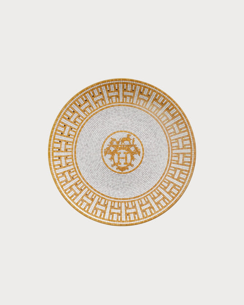 HERMES Mosaique au 24 gold dessert plate | 愛馬仕 甜品碟 (金色) - LondonKelly 英國名牌代購
