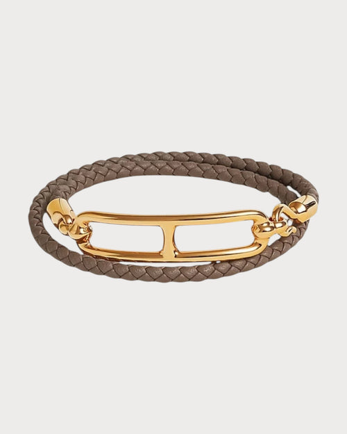 HERMES Roulis Double Tour Bracelet | 爱马仕 手带 (Etoupe/金色)