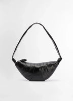 LEMAIRE Medium Croissant Bag In Coated Cotton | 手袋 (中碼/黑色) - LONDONKELLY 英國名牌代購