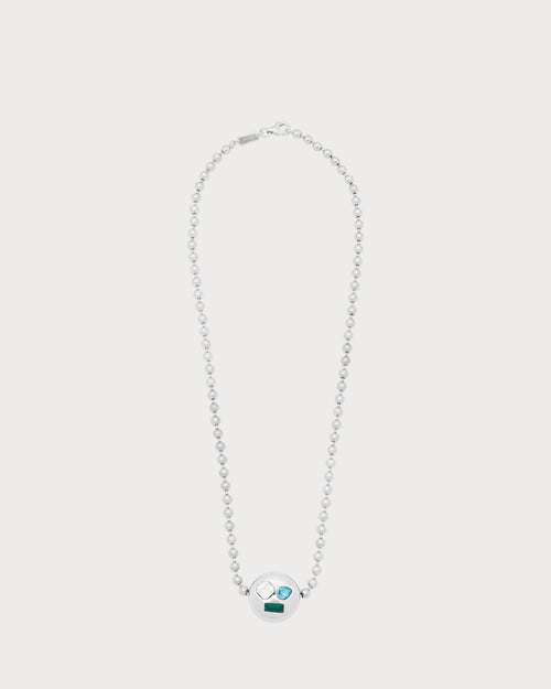 LOEWE Anagram Pebble Necklace in Sterling Silver and Crystals | 羅意威 頸鏈 (多色) - LondonKelly 英國名牌代購