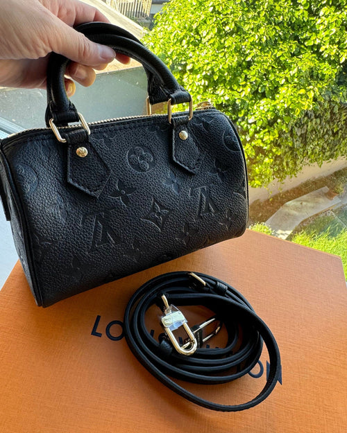 LOUIS VUITTON M82450 Speedy Bag Monogram Canvas(Nano/Black) - LONDONKELLY 英国名牌代购