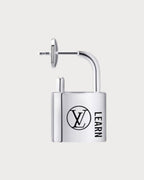 LOUIS VUITTON Q16091 Silver Lockit Earring, Sterling Silver Black Lacquered | 路易威登 耳环 (银色) - LONDONKELLY 英国名牌代购
