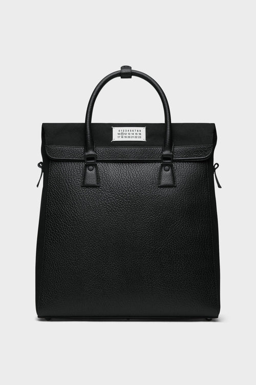MAISON MARGIELA MM Black Leather 5AC Backpack with Handle | 背囊 (黑色) - LONDONKELLY 英國名牌代購