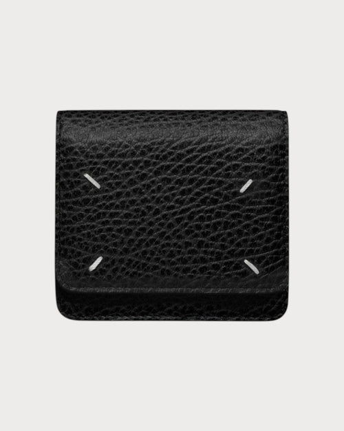 MAISON MARGIELA MM Black Leather Buttoned Chain Wallet(Black) - LONDONKELLY 英国名牌代购