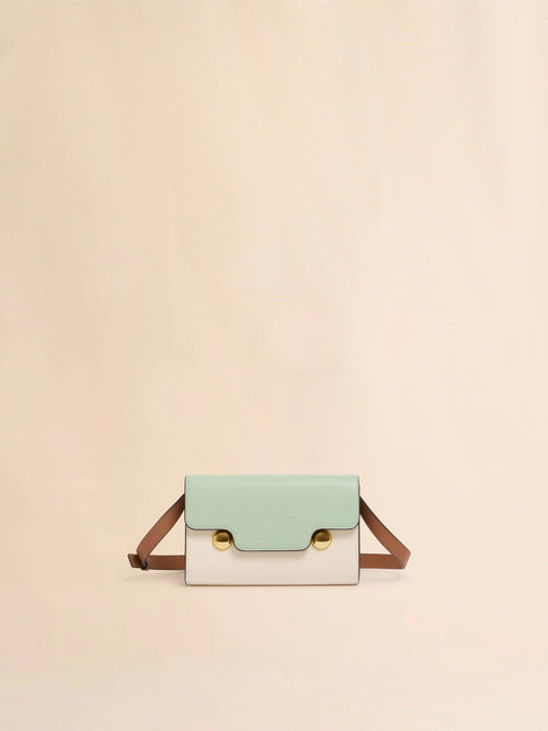 MARNI Green Cream and Brown Leather Trunkaroo Clutch | 瑪尼 手袋 (綠色) - LondonKelly 英國名牌代購