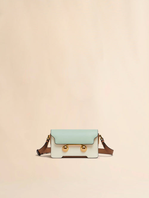 MARNI Green Cream and Brown Leather Trunkaroo Mini Shoulder Bag | 瑪尼 迷你袋 (綠色) - LondonKelly 英國名牌代購