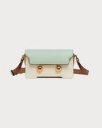 MARNI Green Cream and Brown Leather Trunkaroo Shoulder Bag(Mini/Green) - LONDONKELLY 英国名牌代购